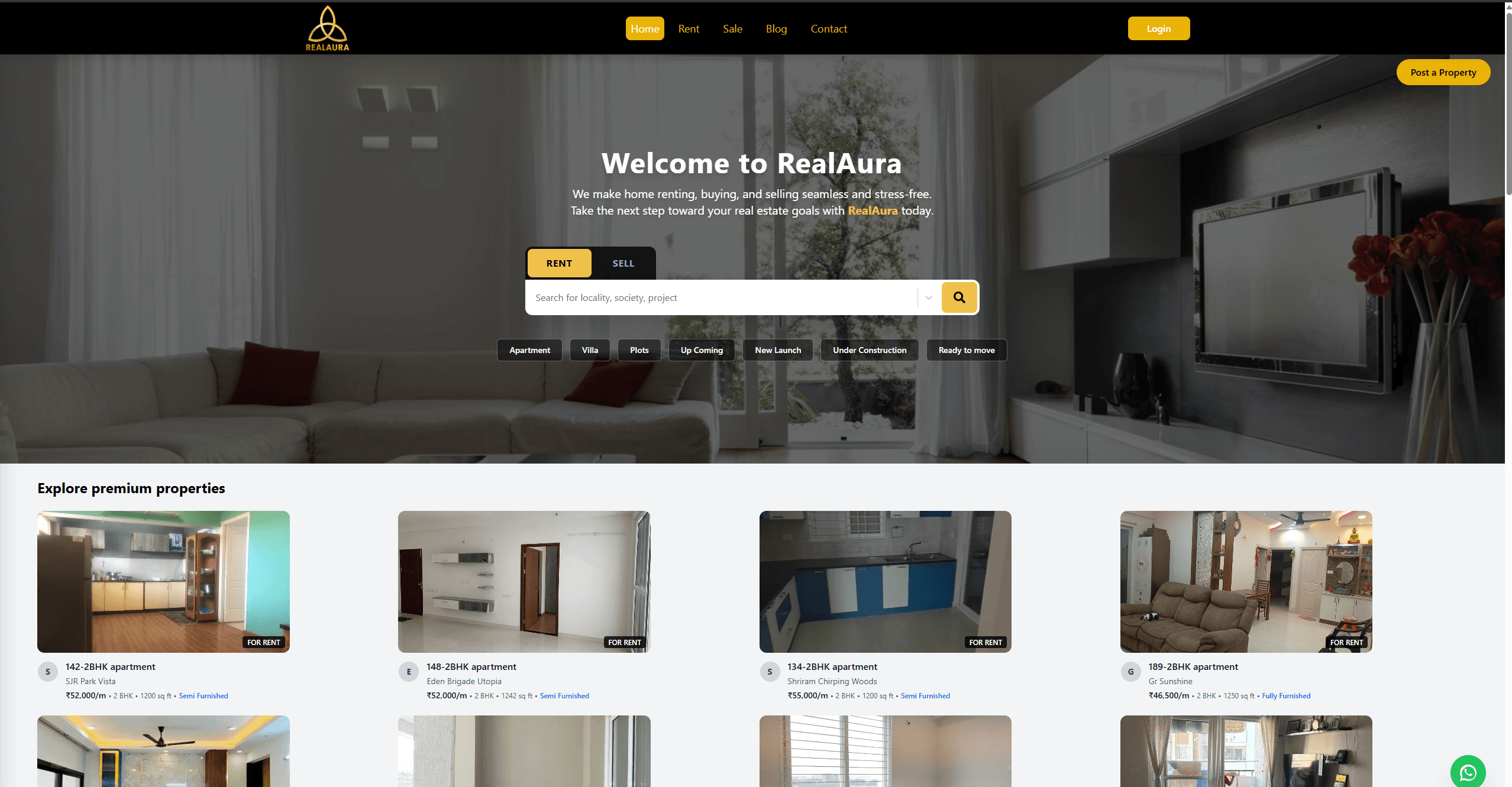 RealAura — property search + listings