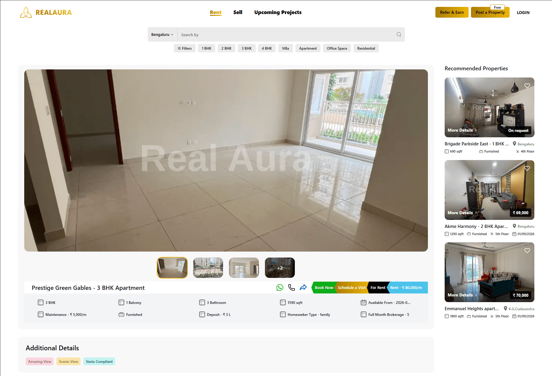 RealAura — property detail page